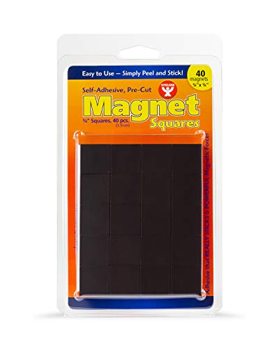 Hygloss Products, Inc Self-Adhesive Magnet Squares, 40 Pcs, Piece