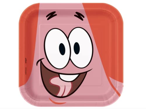 Unique Industries SpongeBob SquarePants Square Dessert Plates - 8 Pcs