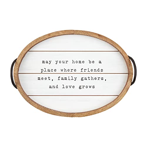 Mud Pie Oval Farm Tray, 20-inch