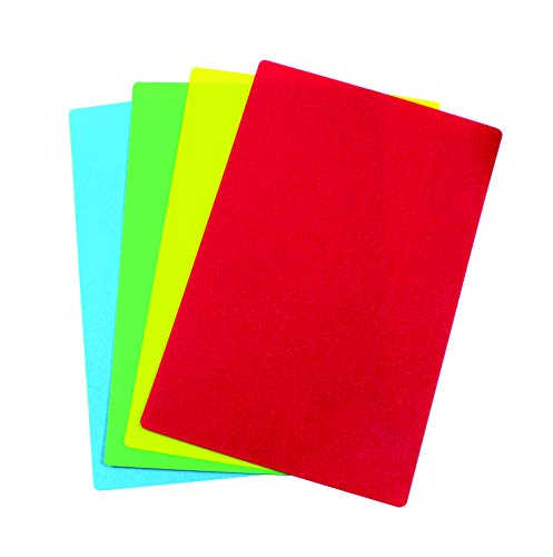 TableCraft 10355 Flexible Cutting Boards (0.9mm), Assorted, Pack of 4