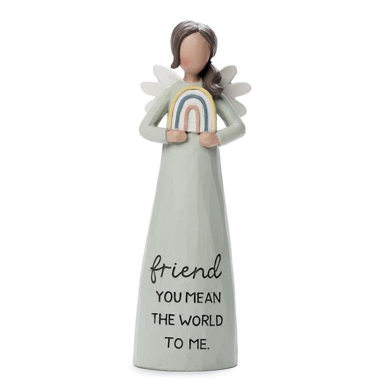 Blossom Bucket Friend Bright Blessings Angel Figurine, 5.25-inch Height, Resin
