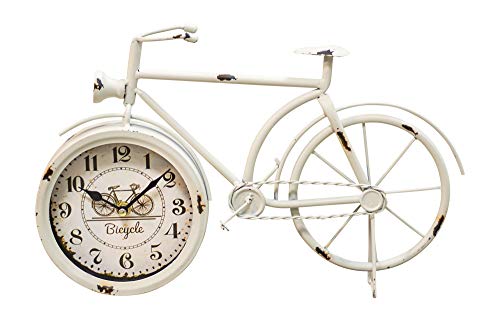 CWI Gifts Farmhouse White Bicycle Clock