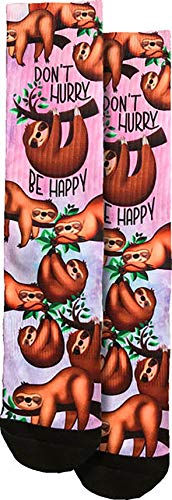 Spoontiques Fun Crew Socks, One Size Fits Most - Sloth, Don&