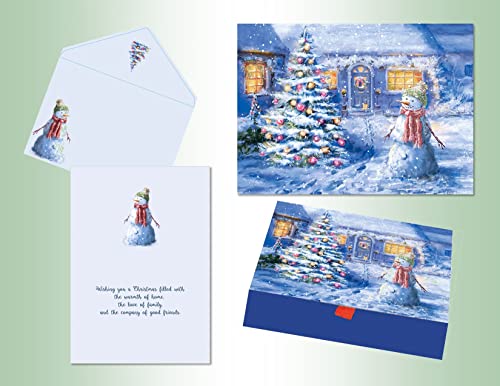 LPG Greetings Glitter Embellished Keepsake Boxed Christmas Cards