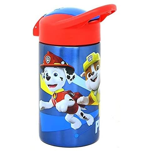 UPD Zak Designs, Inc. Paw Patrol Stainless Steel Bottle for Kids - Paw Patrol Kids Insulated Water Bottle with Push Button Spout, Perfect Water Bottle for Kids for School Days and Trips - 15.5 oz.