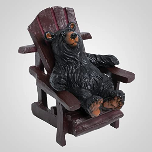 Lipco Bear in Adirondack Chair Figurine , 2.90-inch Height, Polystone