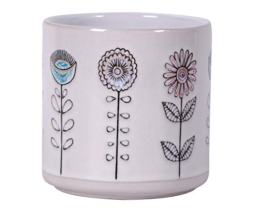 Blue Sky Clayworks Clayworks Bobby Garden 5" Flower Pot, Multi Color