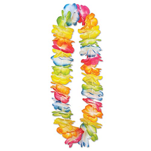 Beistle Two-Tone Hawaiian Fabric Lei- 1 pc.