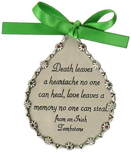 Cathedral Art CO519 Death Leaves a Heartache Teardrop Memorial Ornament, 2-3/4-Inch