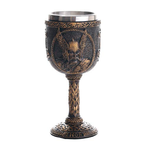 Pacific Trading Giftware Norse Mythology Thor God of Thunder Wine Goblet Chalice Cup 7oz