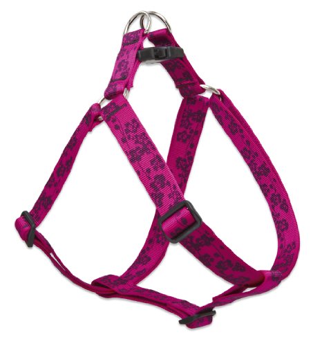 Lupine Pet Originals 1" Plum Blossom 19-28" Step In Harness for Medium Dogs