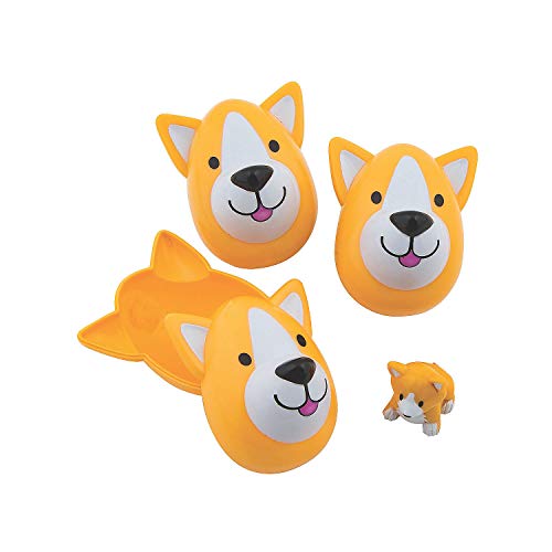 Fun Express Dog Shaped Molded Easter Eggs - Party Supplies - 12 Pieces