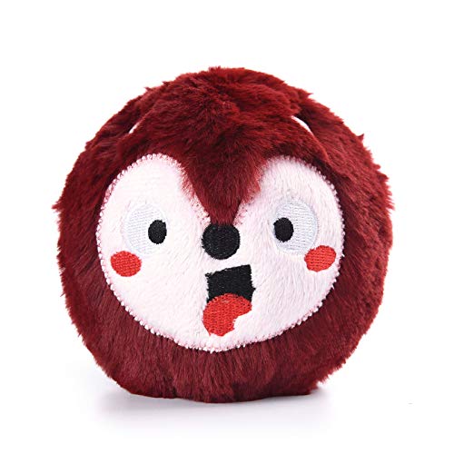 HugSmart Pet Zoo Ball 2 in 1 Plush and Squeaky Tennis Ball for Dog No Stuffing Tough Interactive Fetch Dog Toys for Small Medium Large Dogs ( Fox)