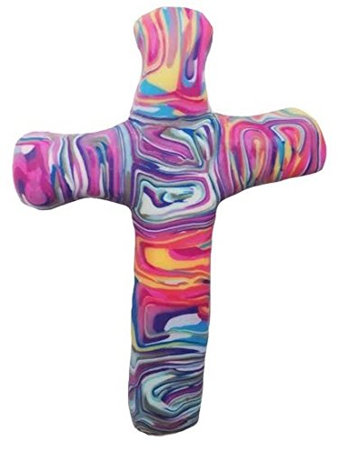 First & Main Calypso Studios Inc. Comforting Gifts - Miniature Hand Held Comforting Clay Cross - Shaped To Fit Any Hand - 3" Pocket Size - Multi-Color Marble