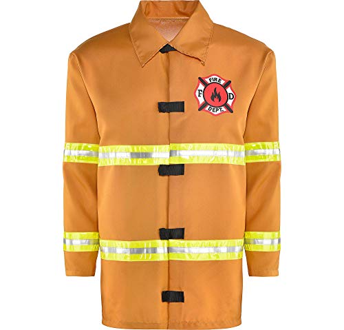 amscan Firefighter Jacket for Men, One Size Red