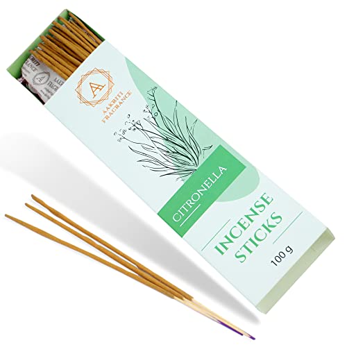 Aakriti Gallery 100 Gram Pack Natural Gallery Aroma Organic Hand Rolled Masala Incense Sticks(Citronella)