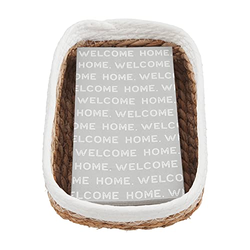 Mud Pie, Powder, napkin 14.8" x 16" | basket 9.5" x 6",Welcome Home