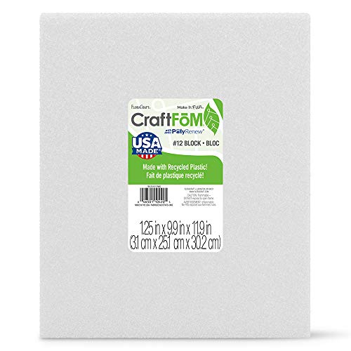 FloraCraft Styrofoam Block 1.1 Inch X 9.8 Inch X 11.8 Inch White