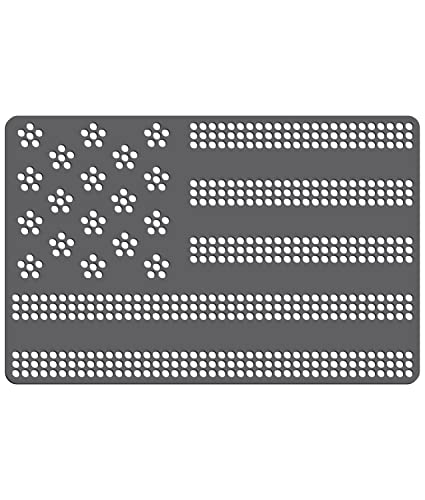 Rhinestone Genie American Flag 8"-1 Color Magnetic Rhinestone Template, Black
