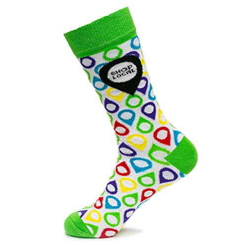Great Finds Shop Local, Fancy Colorful Cotton Comfy Novelty Funny Dress Socks Unisex, CAUSES Patterned Cool Design Gift, Women&