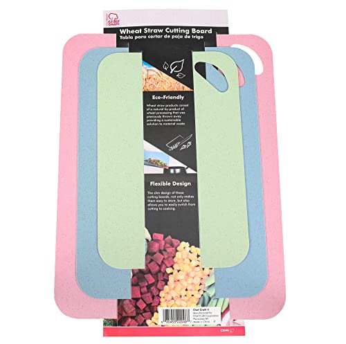 Chef Craft Eco Cutting Board, 3 piece set, Assorted