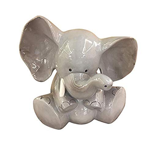 Blue Sky Clayworks Clayworkss Gray Elephant Bank, Multi