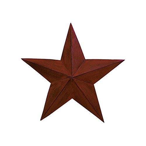 The Country House Collection 12 Inch Burgundy Barn Star
