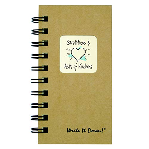 Journals Unlimited Gratitude & Acts of Kindness Journal - MINI Kraft Hard Cover (prompts on every page, recycled paper, read more...)
