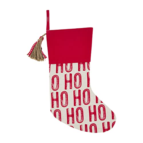 Mud Pie Ho Christmas Stocking, 11.5" x 19"