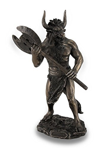 Unicorn Studio Veronese Design Bronze Finished Minotaur with Labrys Statue Greek Mythology