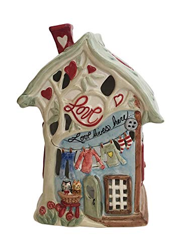 Blue Sky Clayworks Clayworkss Love Lives Here Candle House, Multi