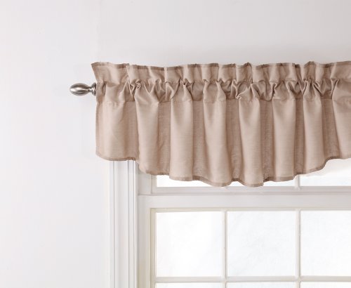 Belle Maison Stylemaster Renaissance Home Fashion Emery Lined Insert Valance, 60-Inch by 16-Inch, Taupe