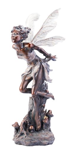 Napco Bronze Kissing Fairy Garden Statue, 34-Inch Tall