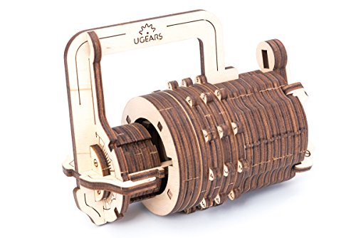 Ukidz UGears UTG0017 Combination Lock Wooden 3D Mechanical Puzzle