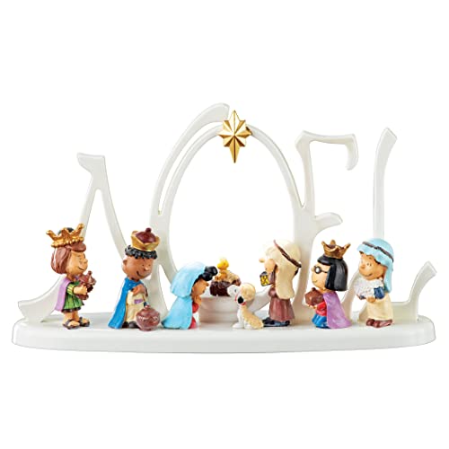 Kurt Adler Adler PN5152 10 in. Battery-Operated LED Peanuts Lighted Nativity Scene