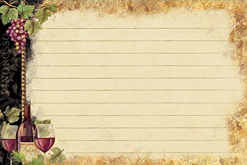 Lang Gilded Wine 4x6 Recipe Card, Small, MULTI