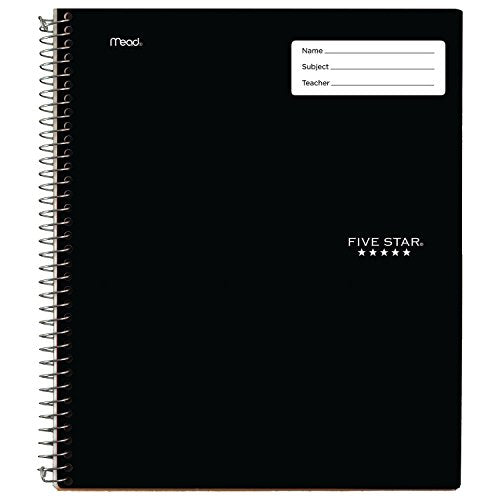 ACCO (School) Five Star Interactive Notetaking, 1 Subject, College Ruled Spiral Notebook, 100 Sheets, 11" x 8-1/2", Color Selected For You, 1 Count (06270)