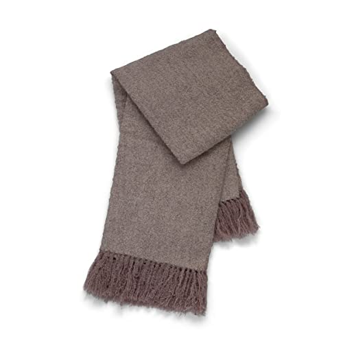 Park Hill Collection EHN20171 Boucle Alpaca Wool Throw Blanket, 59-inch Length