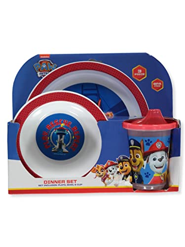 UPD Cudlie Accessories LLC Paw Patrol 3-Piece Dinnerware Set White One_Size