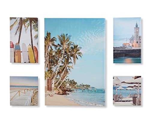 Giftcraft Beach Canvas Wall Prints, Set of 5