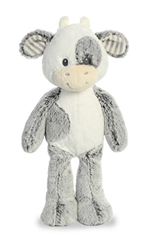 Aurora ebba Cuddler Plush Animal COBY Cow Medium Toy, Black & White