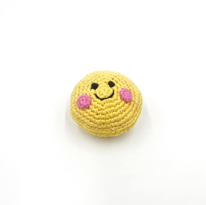 Pebble | Handmade Friendly Lemon Rattle | Crochet | Fair Trade | Pretend | Imaginative Play | Woodlands | Rattle | Machine Washable