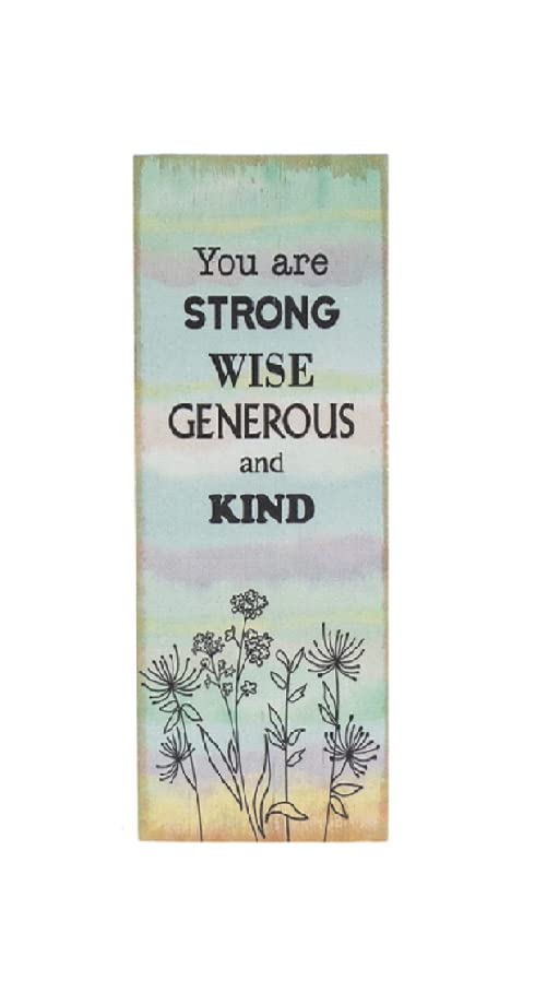 Ganz Block Talk - You are Strong Wise Generous and Kind, 10.5-inch Square, Pine Wood