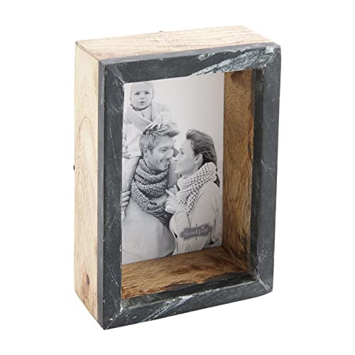 Mud Pie Marble Block Frame, 4 x 6 , Small Black