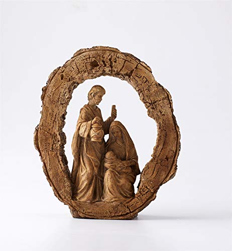 Melrose Wood-Look Resin Holy Family 11.5" H