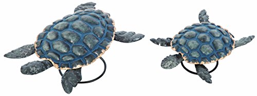Transpac A1445 Metal Sea Turtle Decor (Set of 2)