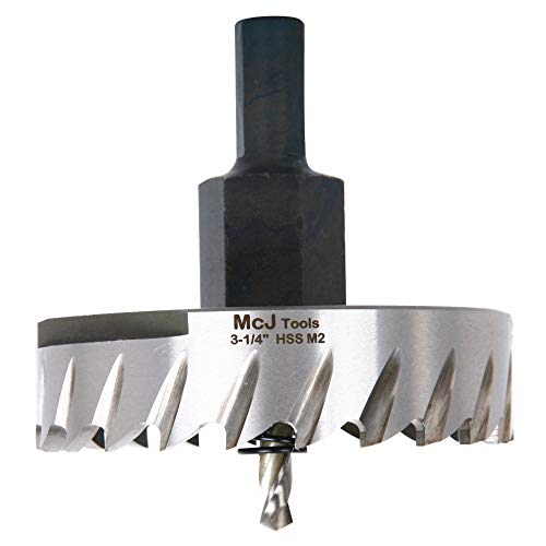 McJ Tools 3-1/4 Inch HSS M2 Drill Bit Hole Saw for Metal, Steel, Iron, Alloy, Ideal for Electricians, Plumbers, DIYs, Metal Professionals