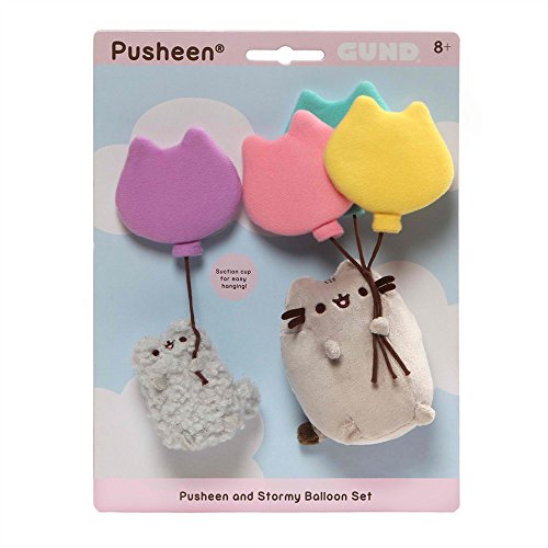 Gund Pusheen and Stormy with Balloons Plush Toy Cat Set Stuffed Toy