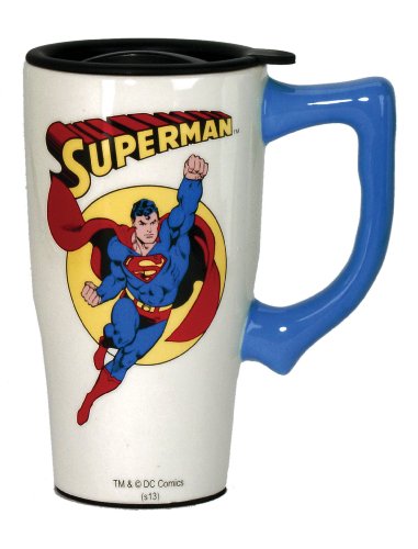 Spoontiques DC Comics Superman Travel Mug, White
