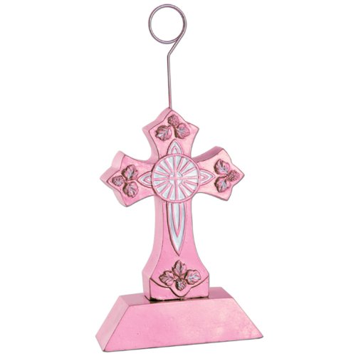 Beistle Cross Photo/Balloon Holder (pink) Party Accessory  (1 count)